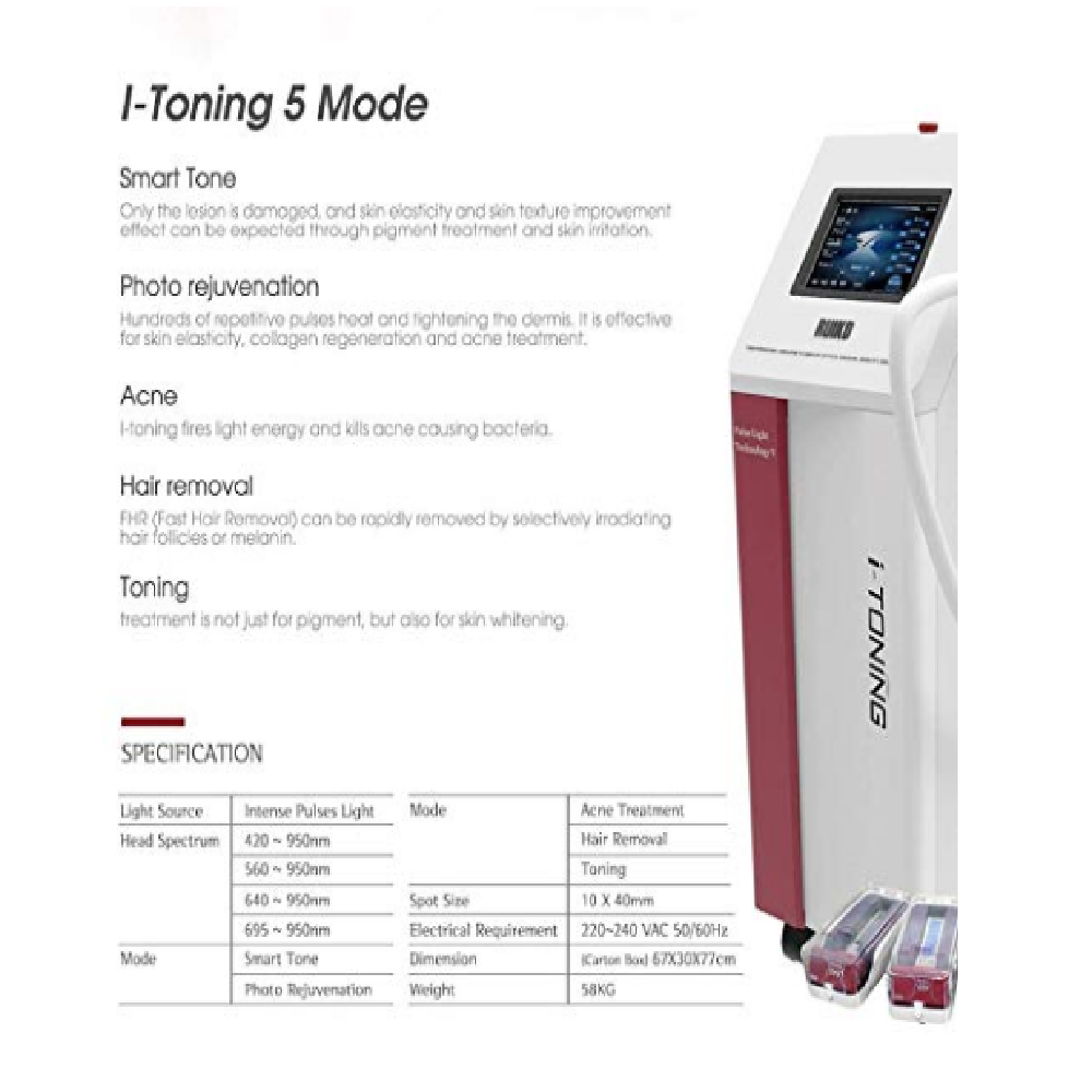 I-TONING IPL(Intense Pulse Light) Machine for Acne