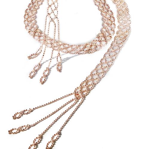 Silver embroidery crafted Scarf Necklaces : K330 | Hand made Necklace, Silver craft, Silver embroidery crafted, Scarf Necklaces, silver 925, Hand made Necklace, Silver craft, Silver embroidery crafted, Scarf Necklaces, silver 925