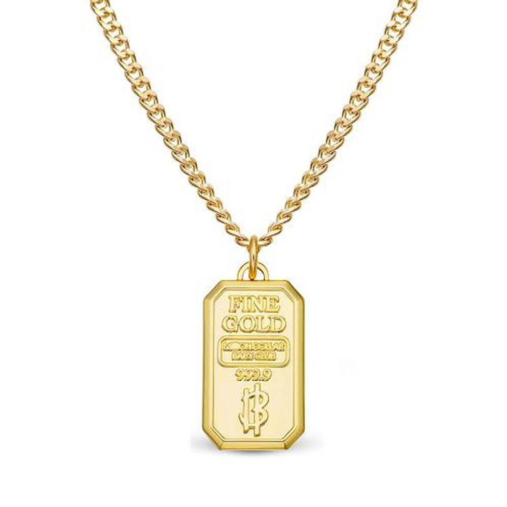 Gold Bar Flex Necklace Gold XXS