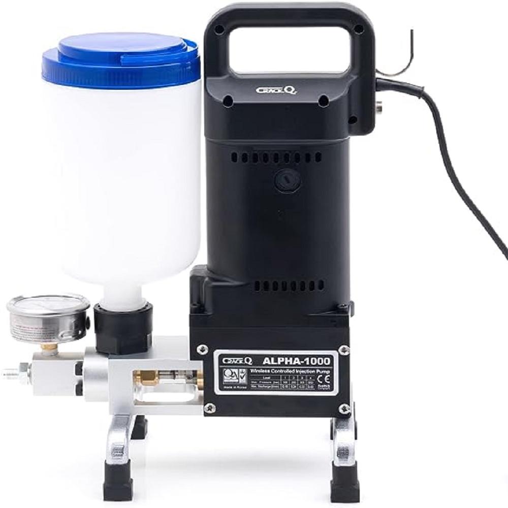 CRACK.Q Singl-Line Injection Pump ALPHA-1000 V24, Grouting Gun Epoxy Urethane Injection Pump for Wat