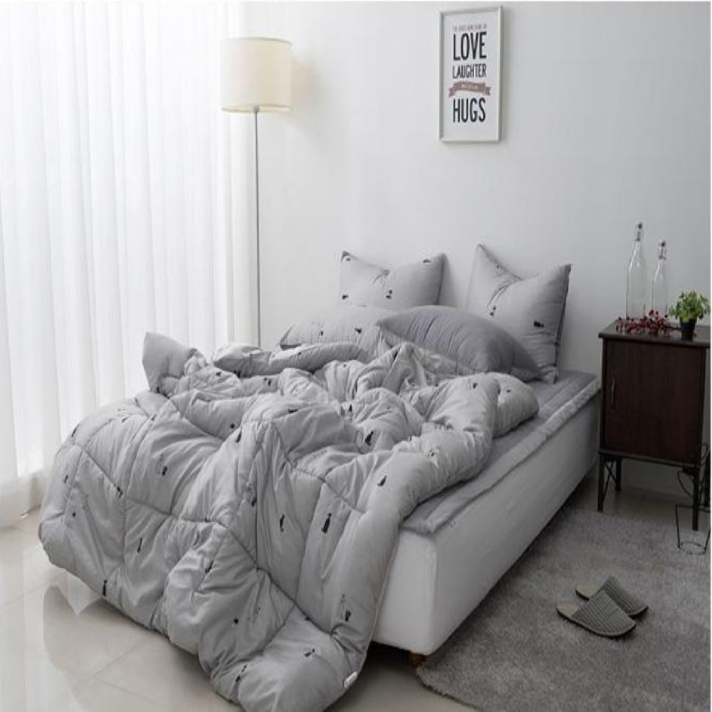 Michael Velvet Duvet Cover Queen size  Grey 180*210cm